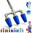 thumbnail image 1 of 2026new Triple Turbo Nozzle Pressure Washer, 360° Rotating High-Pressure Nozzle with 1/4" Quick Connector, 4000 PSI Max, 4–6 GPM Flow for Power Washers and Outdoor Cleaning, 1 of 8