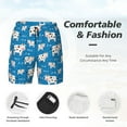 thumbnail image 3 of Rateoe Cows Milk Pattern Men’s Swim Shorts with Compression Liner – Double-Layered Quick-Dry Swimwear, Comfortable & Stretchy Beach Shorts-Medium, 3 of 6