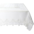 thumbnail image 2 of Imperial Embroidered Vintage Lace Design 70" X 120" Oblong/Rectangle Tablecloth in Cream, 2 of 3