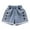 Blue-04, variant on Avrntaa Toddler Girls Ripped Raw Hem Denim Shorts - High Waisted Straight Leg Summer Jeans Shorts for Teens 4-15T