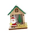 thumbnail image 2 of GUOOL Christmas Wooden Small House Ornament Accessory DIY Small Christmas Tree Pendant Santa, 2 of 9
