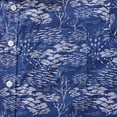 thumbnail image 3 of YIUME Men's Hawaiian Shirt Shoal Layered Print By Katie O'Shea Design Cotton Button-down Short Sleeve Aloha Shirt, 3 of 8