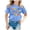 Light Blue, variant on Girls Kindergarten Shirts Oversized Letter Print Back To School Shirt Kids Quick-Dry School Short Sleeve Top
