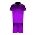 thumbnail image 3 of RMGVDSD Mens Summer Track Suits 2 Piece Set Mens Short Sets Gradient Short Sleeve Fashion Zipper Polo Shirt And Shorts Casual Sportswear Suit Athletic Sweatsuits Set, 3 of 5