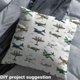 thumbnail image 2 of Homewish Retro Airplane Fabric by the Yard 2 Yard,Aircraft Theme Room Decor Fabric by the Yard,White Green Fabric for Sewing For Boys Teens, Breathable Home Decor, 2 of 6