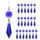 thumbnail image 1 of Uxcell 10-Pack Crystals Prisms Glass Tip Beads, 75mm Reemplazo de Candelabro Lágrima Gotas de Carámbano Colgantes [Azul], 1 of 6
