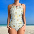 thumbnail image 2 of Pompompurin Women's One Piece Swimsuit High Neck Tummy Control Swimwear Bathing Suit, 2 of 7