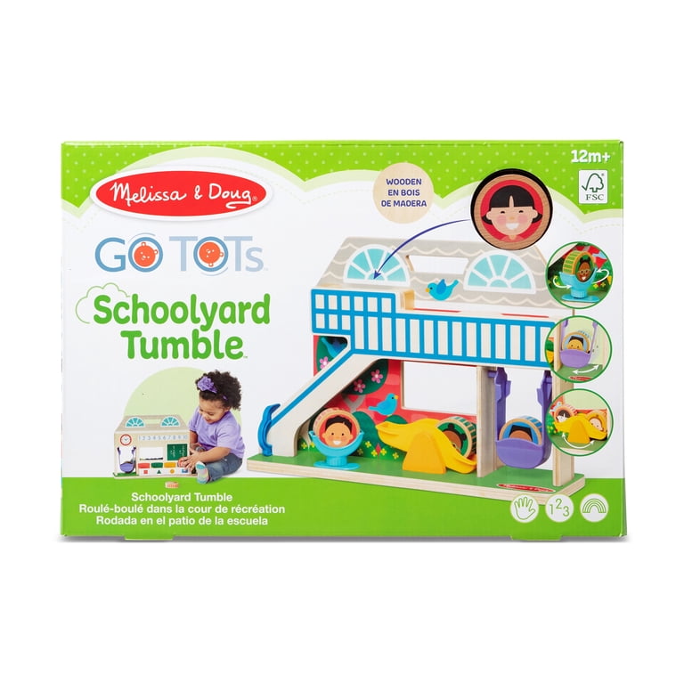 Melissa & Doug GO Tots Wooden Schoolyard Tumble with 4 Disks - FSC