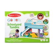 Melissa & Doug GO Tots Wooden Schoolyard Tumble with 4 Disks - FSC Certified