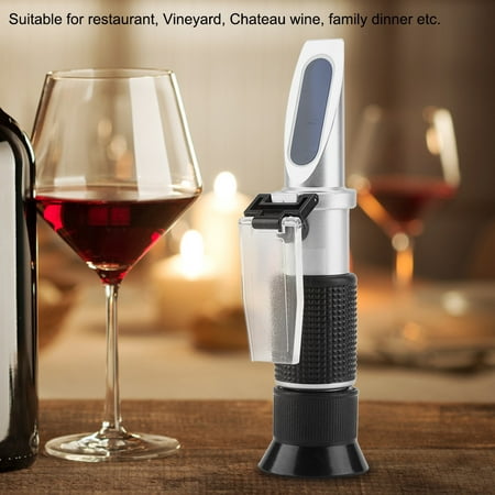 

Qiilu Portable Hand Held Grape and Wine Alcohol Refractometers 0-25% Vol 0-40% Brix 0-22 Baume Refractometers