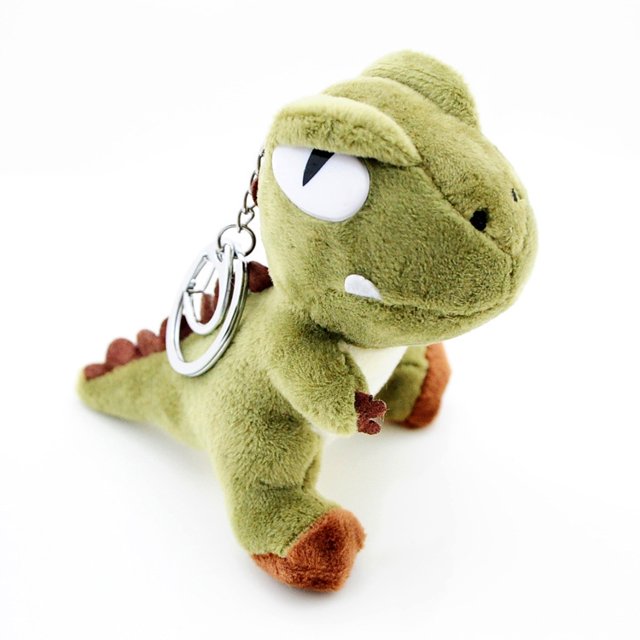 LLavero de dinosaurio de peluche, juguetes de peluche, mochila, adornos, colgante, llavero, 10cm Sincero Hogar