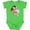 Apple Green, variant on Inktastic Superhero Girl, Cute Girl, Brown Hair, Pink Cape Girls Baby Bodysuit