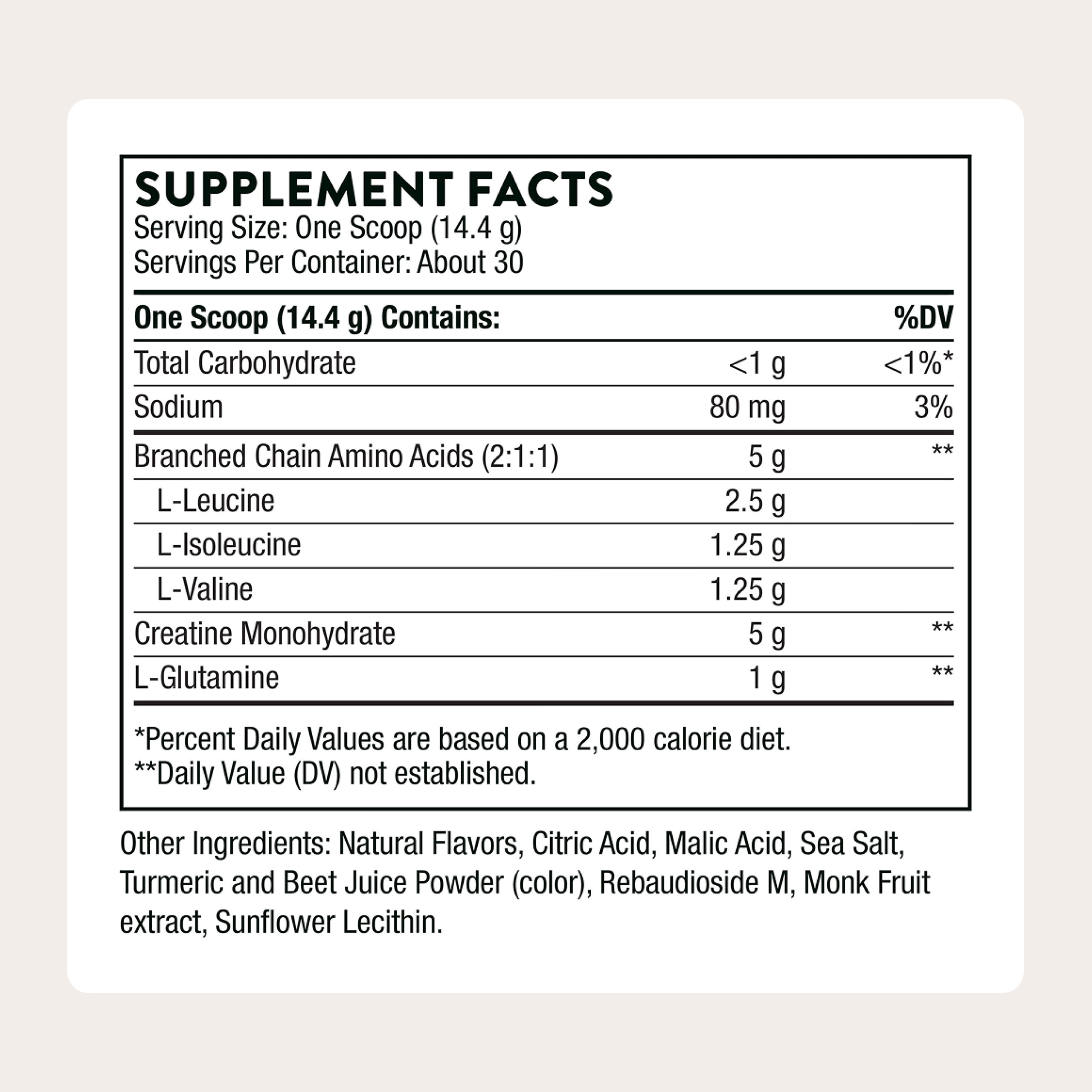 THORNE Creatine + BCAAs - Micronized Creatine Monohydrate + BCAA Powder - Support for Muscles, Exercise Endurance & Recovery* - For Women & Men - Peach Mango - NSF Certified for Sport - 30 Servings