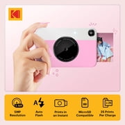 Kodak Printomatic Prints on Zink 2 x 3 Photo Paper Instant Print Camera, Pink