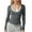 Dark Gray(Womens Tops), variant on ZHYou Lace Trim Long Sleeve Shirts for Women,Slim Fit Stretchy Soft Button Detail Patchwork Tops,Black,Size S