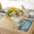 thumbnail image 4 of Ambesonne Pool Place Mats Set of 4, Spa Resort Relaxing, Standard Size, Blue Aqua Beige, 4 of 6