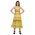 thumbnail image 1 of Moomaya Printed Sleeveless Long Maxi Dress Spaghetti Straps With Lace Trim, 1 of 6