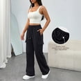 thumbnail image 5 of SUNBS Womens Cargo Sweatpants Wide Leg Pants For Women With Pockets & Elastic Waist Casual Pants, 5 of 9