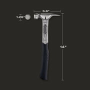 Stiletto TRIMBONE 10 Oz. Smooth-Face Framing Hammer with Curved Titanium Handle