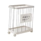 thumbnail image 2 of Cesta de lavandería con ruedas, carrito organizador con ruedas para dormitorio, hogar blanco plateado, 2 of 9