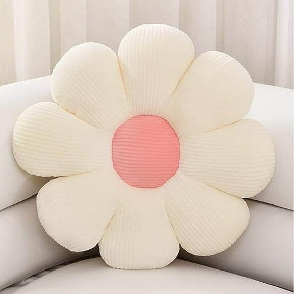 Flower Plush Throw Pillow Soft Plant Sunflower Chair Cushion Living Bedroom Home Decorative Pillows Gifts锛學hite