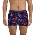 thumbnail image 2 of Goofa Purple Butterfly Printed Men's Boxer Briefs Underwear, Moisture-Wicking Underwear, Trunk,Soft and Breathable Cotton Underwear-X-Large, 2 of 9