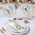 thumbnail image 2 of Cloth Napkins Set of 6 - 20x20 Inches, Easter Washable Reusable Table Napkins, Farmhouse Gnomes Flowers Rabbit Eggs Check Wooden Soft & Absortbent Dining Napkin for Party Wedding Hotel Restaurant, 2 of 8