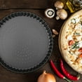 thumbnail image 3 of Plato para hornear pizza, bandeja para hornear pizza de carbono antiadherente gruesa para el hogar, herramientas para hornear de cocina, valor excepcional Jadeshay A, 3 of 8