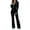 Dark Green, variant on Womens Lounge 2 Piece Sets Zip Up Long Sleeve Velvet Hooded Sweatshirts Flare Sweatpants Drawstring Waist Tracksuit Casual Outfits Lounge Wear