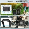 thumbnail image 3 of WFUN Rolling Pet Carrier with Wheels for Small Medium Dogs and Cats up to 20lb, Airline Approved Pet Dog Cat Travel Carrier Bag for Travel Flight Camping Outdoor,Black, 3 of 15