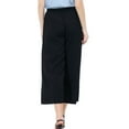thumbnail image 4 of yillto Women Wide Leg Capris Pant Palazzo Dressy Casual Trousers Summer High Waist Lounge Capri Pants, 4 of 7