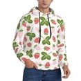 thumbnail image 2 of Salouo Strawberry Floral Pattern Men's Fall Hoodie Sweatshirt,Sport Hoodie with Pockets for Men Pullover Casual Hooded Sweatshirt-3X-Large, 2 of 7