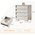 thumbnail image 3 of Merluxy Nightstand Set of 2 with Charging Station,Farmhouse End Table with Drawers for Bedroom,White, 3 of 8