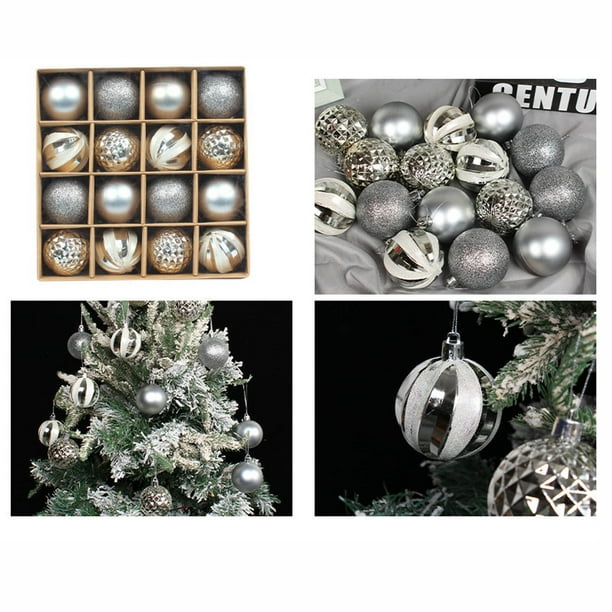 onlyliua Liquidación de Rebajas de Hoy Adornos Navideños, Colgantes para Árboles de Navidad, Bolas Navideñas, Bolas de Colores Brillantes (6 Cm/16 Piezas)