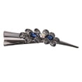 thumbnail image 2 of Pinza de Pelo de Cristal con Agarre Metálico para Cabello Abundante Accesorio para Mujer en Tonos Turquesa 6 piezas, 2 of 8