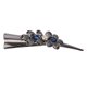 thumbnail image 2 of Pinza para el pelo con flores de diamantes de imitación y diseño de cocodrilo de metal. Azul, 2 of 7