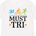 thumbnail image 4 of Inktastic Triathlon Sports Gift Must Tri Boys or Girls Long Sleeve Toddler T-Shirt, 4 of 5