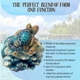 thumbnail image 2 of Nautical Coaster Set with Turtle and Ocean Wave Design - Beach House-Inspired Kitchen and Dining Room Accents and Accessories - Coastal Table Decor -, 2 of 7