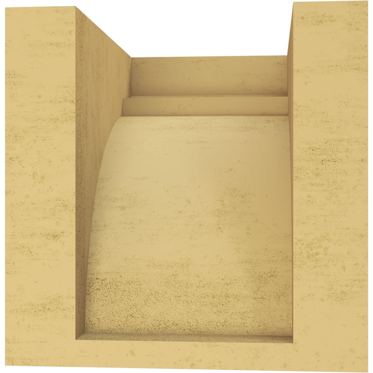 5"W x 5"D x 5"H Wide Yorktown Rough Cedar Woodgrain TimberThane Corbel, Primed Tan