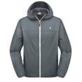 thumbnail image 7 of Little Donkey Andy Men's Waterproof Winter Jacket, Lightweight Warm Thermal Outdoor Shell with Hood for Hiking Travel Golf Type B Insulation Gray L, 7 of 7
