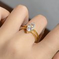 thumbnail image 5 of Exquisite 2 Carat Lab Created Moissanite Rings Women Marquise Cut D Color VVS1 925 Sterling Silver Diamond Engagement Rings Ideal Choice for Couple Parties Date Travel, 5 of 7