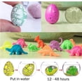 thumbnail image 2 of Easter Dinosaur Eggs Hatching Dino Egg Grow in Water Crack with Assorted Color Hunting Game Easter Basket Stuffers Birthday Easter Gifts Party Favors for Toddler Kids 3-10 Boys Girls, 2 of 7