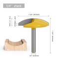 thumbnail image 3 of 1/4 Shank Compact Wood Carving Tool with Comfortable Grip - Thin Round Bottom Milling Cutter for Intricate Detailing and Prolonged Use, Ideal for Precision Woodworking Projects, 3 of 5