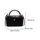 thumbnail image 2 of Bolso Mano Manejo Superior Hombro Pequeño Cuadrado Acolchado Bolsillo Diseñador Cuero para Mujeres Compras Viajes, 2 of 9