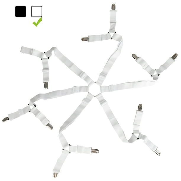 6 Sides Heavy Duty Triangle Bed Sheet Clip, Adjustable Elastic Sheet