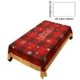 thumbnail image 3 of Rectangular Christmas Tablecloth, Waterproof and Oil-Resistant Table Cover for Holiday Parties, Festive Polyester Table Mat for Dining Room and Kitchen Decor(C), 3 of 6