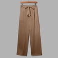 thumbnail image 5 of RUTAYY Women's Pants Casual Solid Color Elastic Waistband with Drawstring Side Pocket Comfortable Everyday Wear Elegant Chic Trousers, 5 of 6