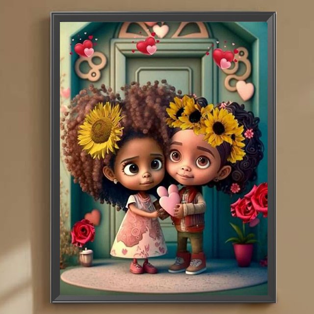 Cuadros Decorativos 5D bricolaje ronda completa taladro diamante pintura niña Kit arte decoración del hogar (QQ542) Wdftyju embutido en tela
