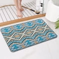 thumbnail image 4 of Blue and Orange Floral Boho Pattern Bathroom Rugs Mat,Non Slip Microfiber Bathroom Rug,Rubber Backing,Soft Bathroom Mats for Bathroom Floor,Tub and Shower,17x27in(43x68cm), 4 of 5