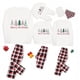 thumbnail image 1 of Pijamas familiares a juego de Navidad, conjunto de pijamas blancos de árbol hermoso de Feliz Navidad, 1 of 3